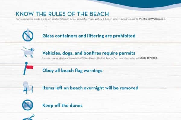 Infographic of safety guidelines and flag warning system at Beach House Condos.